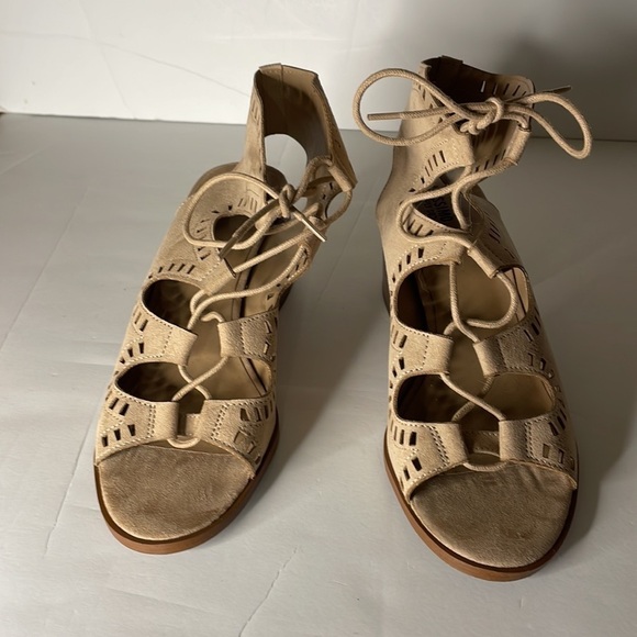 Mossimo Supply Compnay Open Toe Wedged Heels Womens size 8 Cute Casual Summer - Picture 4 of 6